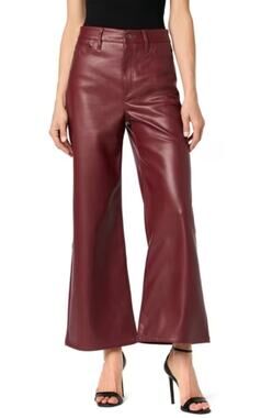 Joes Jeans Wide Leg Burgundy Ankle Jeans Size 26